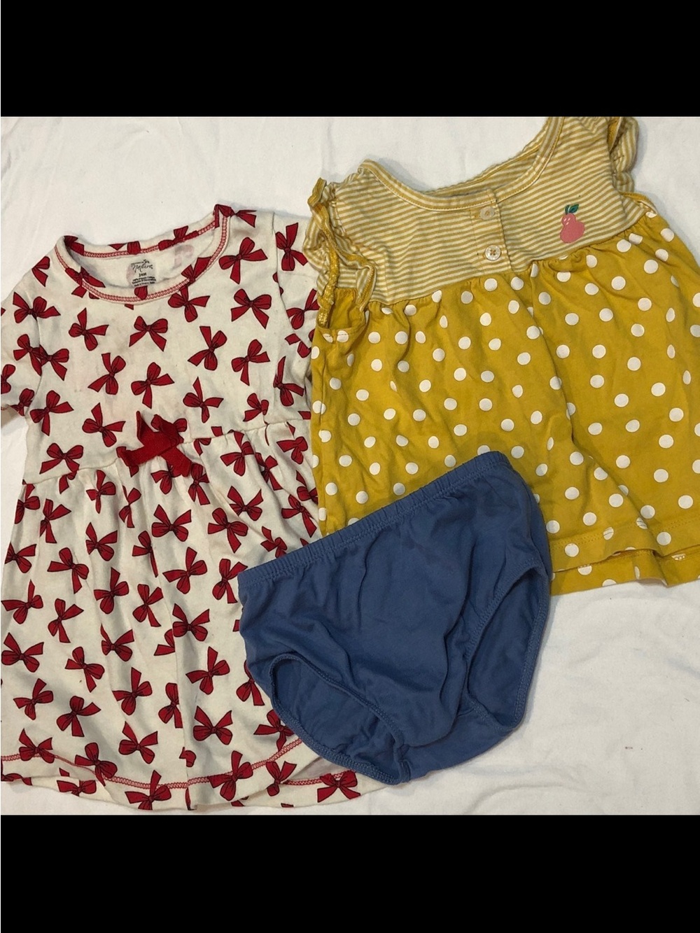 Carter's Girls' Mixed Sleep & Play Tops in Pink, Yellow, Blue, Gray, White - Picture 2 of 5
